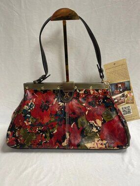 Patricia Nash Ferrara Frame Floral Leather Satchel NWT
